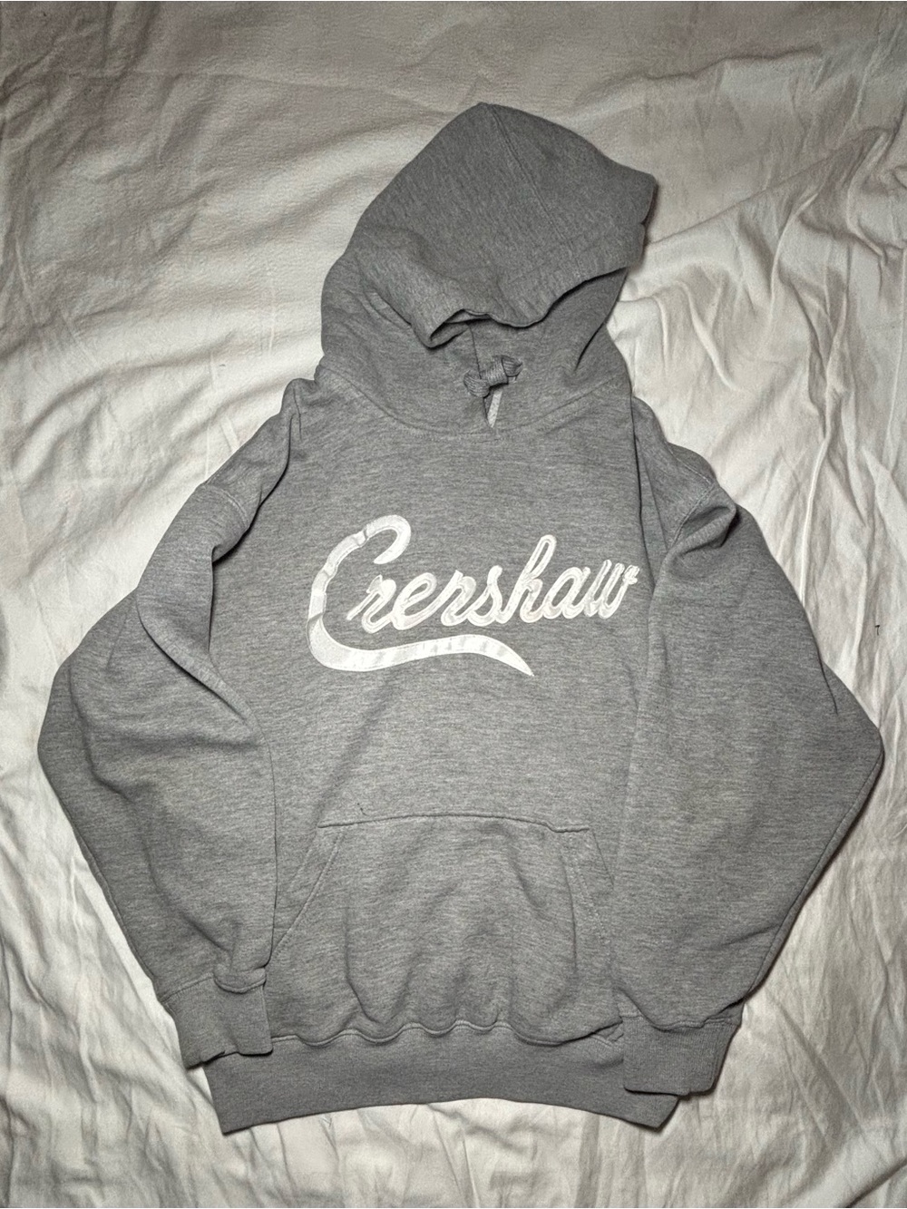 Crenshaw Gray Sz L Pullover Hoodie Unisex Graphic Streetwear *Fits Like Med